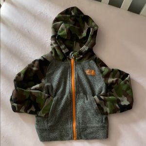 North Face 2T fleece zip up hooded